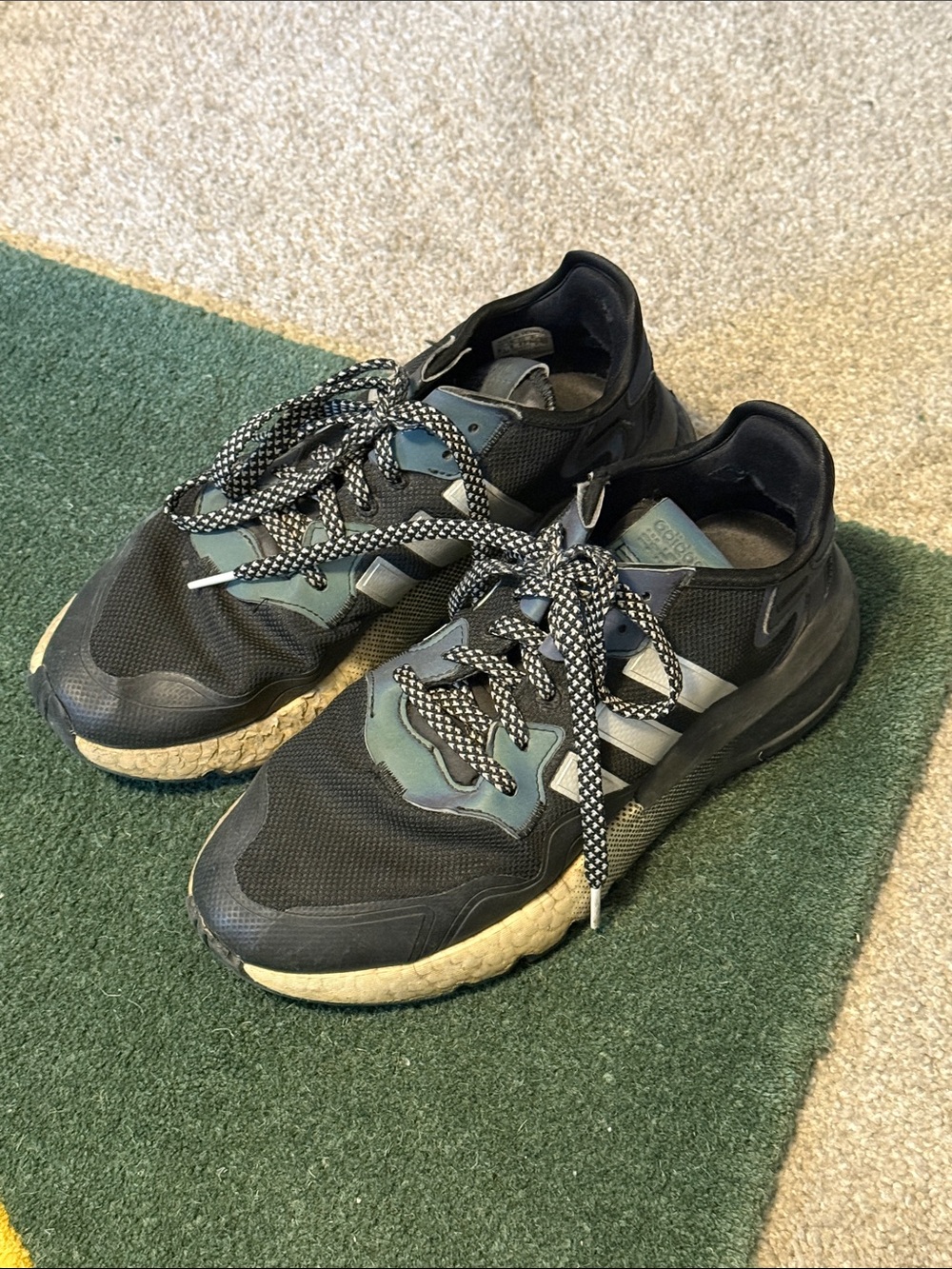 Adidas nitejogger black/oil spill men’s size 8.5